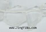 CTD628 Top drilled 15*20mm - 30*40mm freeform white crystal beads