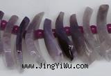 CTD728 Top drilled 12*25mm - 14*40mm wand agate gemstone beads