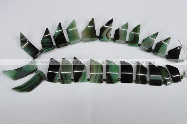 CTD734 Top drilled 15*20mm - 15*40mm wand agate gemstone beads