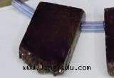 CTD757 Top drilled 15*25mm - 25*40mm freeform plated quartz beads