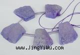 CTD762 Top drilled 25*30mm - 30*35mm freeform agate beads