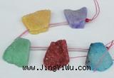 CTD765 Top drilled 25*30mm - 30*35mm freeform agate beads