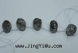 CTD805 Top drilled 20*30mm - 25*35mm freeform agate beads