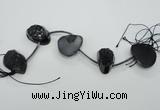 CTD808 Top drilled 20*30mm - 25*35mm freeform plated agate beads