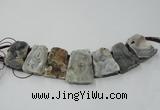CTD822 Top drilled 20*30mm - 35*45mm trapezoid agate beads