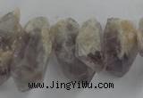 CTD933 Top drilled 10*14mm - 15*25mm faceted nuggets amethyst beads