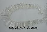 CTD936 Top drilled 6*15mm - 7*40mm wand A grade white crystal beads