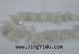 CTD957 Top drilled 8*20mm - 10*35mm nuggets AB-color white crystal beads