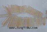 CTD968 Top drilled 6*25mm - 8*65mm sticks red quartz beads