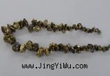 CTD972 Top drilled 8*10mm - 15*25mm nuggets plated quartz beads