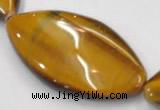 CTE03 20*40mm marquise shape yellow tiger eye beads wholesale
