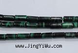 CTE1027 15.5 inches 4*8mm tube dyed green tiger eye beads wholesale