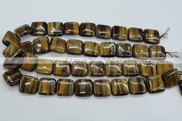 CTE106 15.5 inches 20*20mm square yellow tiger eye beads wholesale
