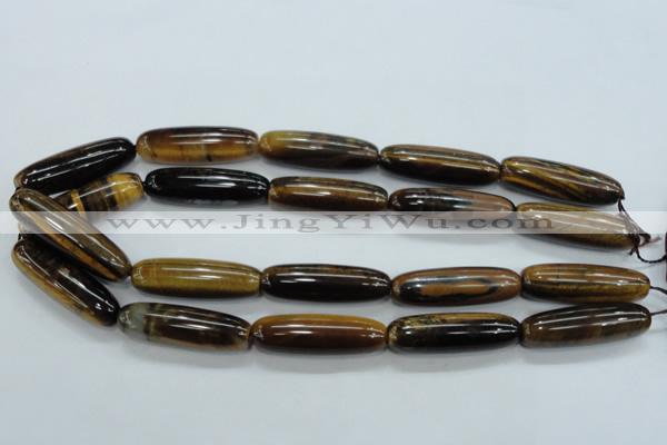 CTE115 15.5 inches 12*40mm cylinder yellow tiger eye beads wholesale