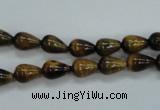 CTE120 15.5 inches 6*8mm teardrop yellow tiger eye beads wholesale