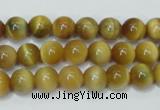 CTE128 15.5 inches 8mm round yellow tiger eye gemstone beads