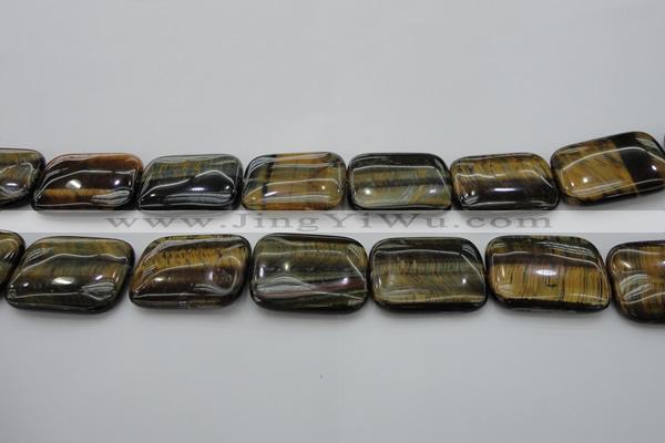 CTE1384 15.5 inches 30*40mm rectangle yellow & blue tiger eye beads