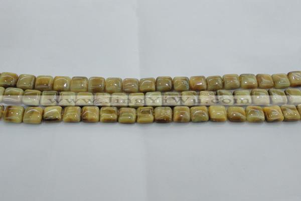 CTE1525 15.5 inches 8*8mm square golden tiger eye beads wholesale