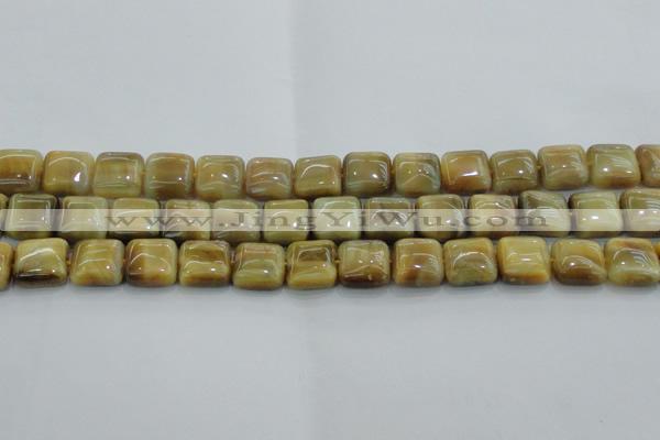 CTE1528 15.5 inches 14*14mm square golden tiger eye beads wholesale