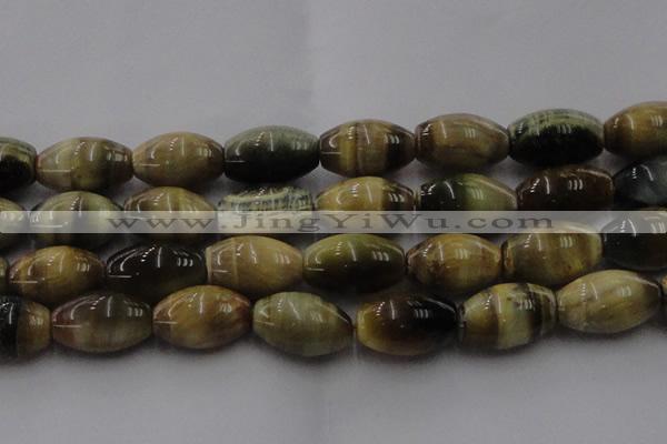 CTE1558 15.5 inches 18*25mm rice golden & blue tiger eye beads wholesale