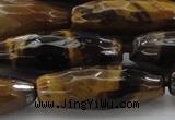 CTE1587 15.5 inches 10*30mm faceted rice yellow tiger eye beads