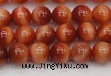 CTE1661 15.5 inches 6mm round sun orange tiger eye beads