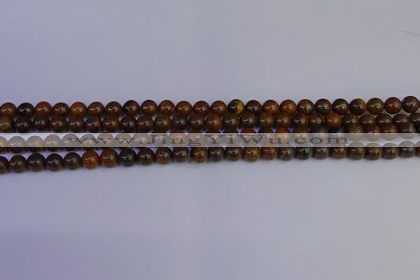 CTE1780 15.5 inches 4mm round yellow iron tiger beads wholesale