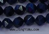CTE1912 15.5 inches 8mm faceted nuggets blue tiger eye beads