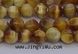 CTE1996 15.5 inches 6mm faceted round golden tiger eye beads