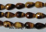 CTE204 15.5 inches 8*12mm faceted teardrop yellow tiger eye beads