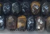 CTE2103 6*10mm faceted rondelle AB-color mixed tiger eye beads