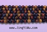CTE2220 15.5 inches 8mm round colorful tiger eye gemstone beads