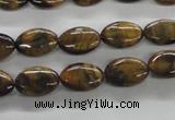 CTE301 15.5 inches 8*12mm oval yellow tiger eye gemstone beads