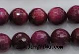 CTE475 15.5 inches 14mm faceted round red tiger eye beads wholesale