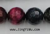 CTE587 15.5 inches 18mm faceted round colorful tiger eye beads