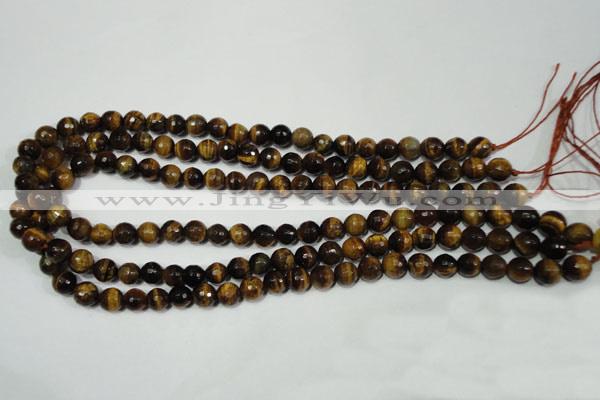 CTE752 15.5 inches 8mm faceted round yellow tiger eye beads wholesale