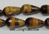 CTE762 15.5 inches 12*22mm faceted teardrop yellow tiger eye beads