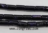 CTE947 15.5 inches 6*10mm tube dyed blue tiger eye beads wholesale