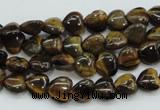 CTE97 15.5 inches 8*8mm heart yellow tiger eye beads wholesale