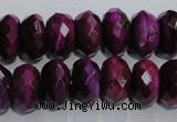 CTE983 15.5 inches 10*14mm faceted rondelle dyed red tiger eye beads