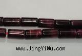 CTE987 15.5 inches 6*10mm tube dyed red tiger eye beads wholesale