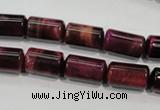 CTE989 15.5 inches 8*14mm tube dyed red tiger eye beads wholesale