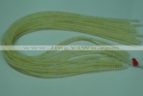 CTG05 15.5 inches 3mm round tiny yellow jade beads wholesale