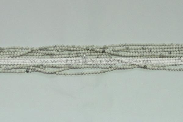 CTG105 15.5 inches 2mm round tiny white turquoise beads wholesale