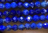 CTG1075 15.5 inches 2mm faceted round tiny lapis lazuli beads