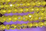 CTG1093 15.5 inches 2mm faceted round tiny quartz glass beads