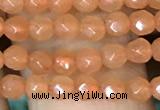 CTG1151 15.5 inches 3mm faceted round tiny red aventurine beads