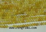 CTG121 15.5 inches 2mm round tiny yellow agate beads wholesale