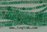 CTG122 15.5 inches 2mm round tiny green agate beads wholesale