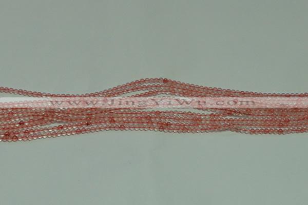 CTG124 15.5 inches 2mm round tiny cherry quartz beads wholesale